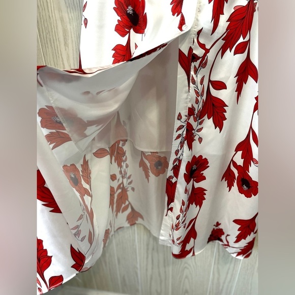 NByNancy Floral Gradient Dress Size Small, red and white floral dress EUC - Picture 7 of 8